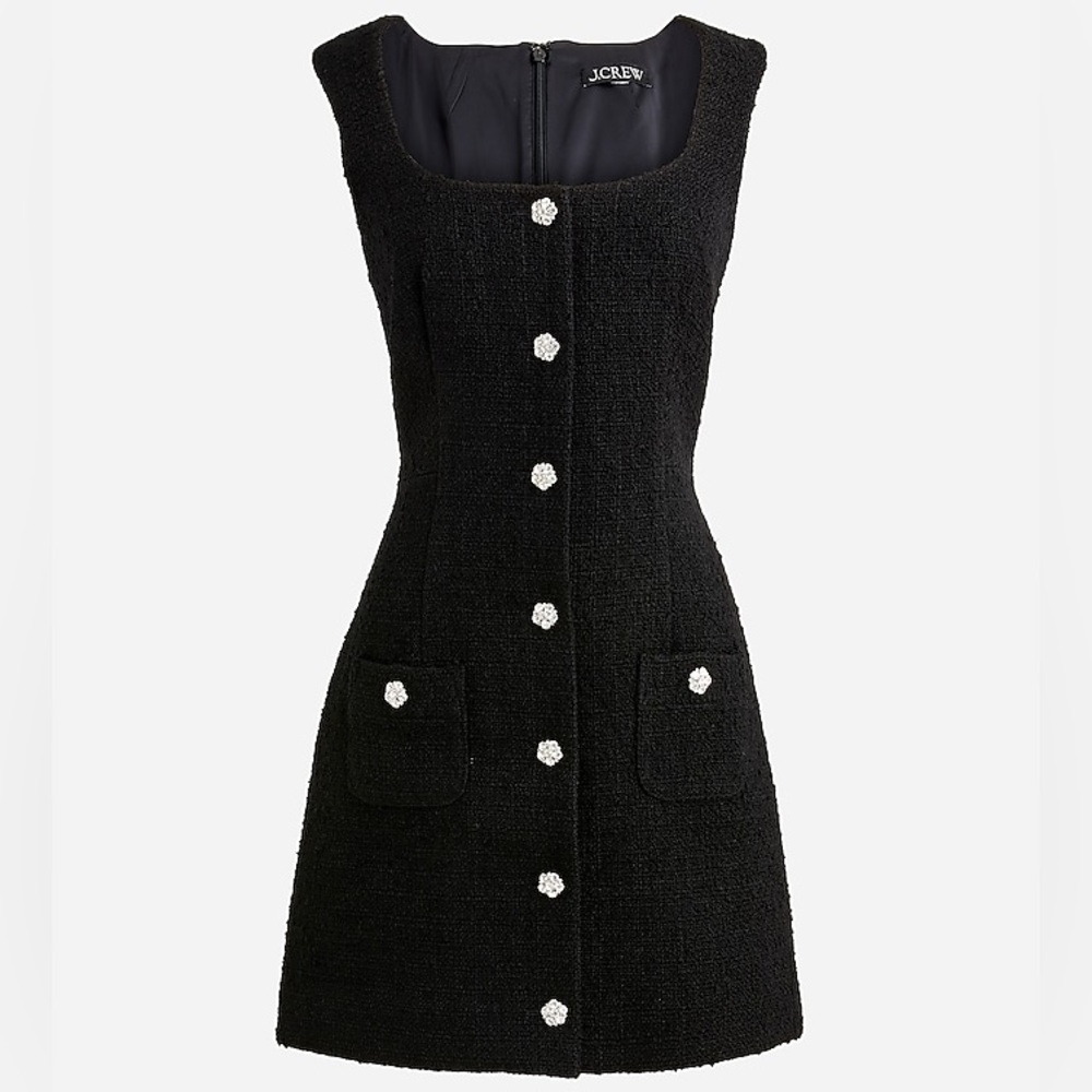J. Crew Sophia sleeveless dress with jewel buttons Size 6